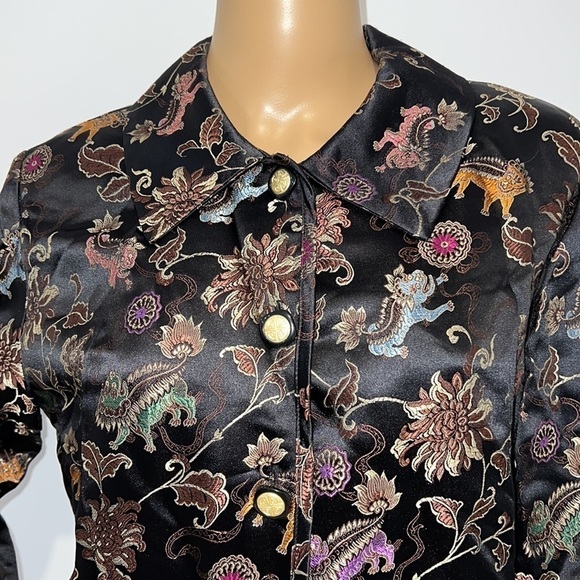 Joseph Ribkoff Chinese Dragon Brocade 2 piece Suit Jacket and Trousers 8/10 - Picture 4 of 17